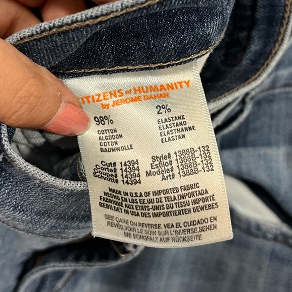 Citizens of Humanity Thompson Medium Rise Cropped Skinny Jeans 26 - Picture 13 of 13